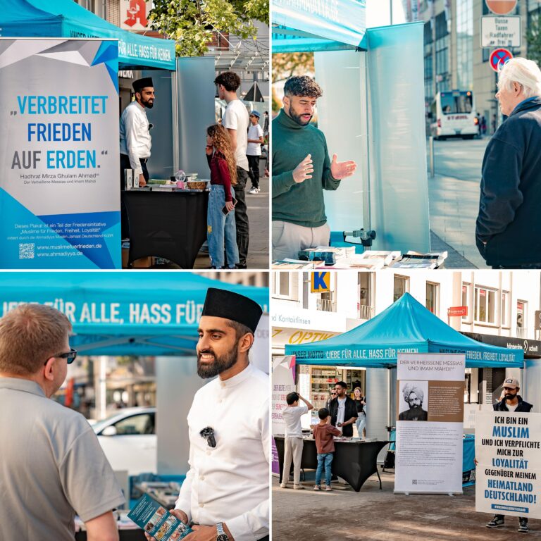 Informationsstand der Ahmadiyya Jugend Betzdorf im Mai 2025